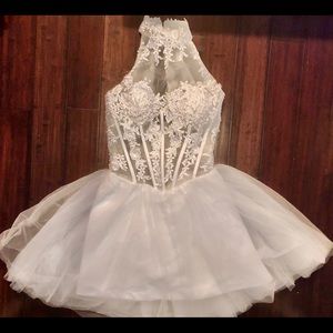 Lace bodice wedding dress